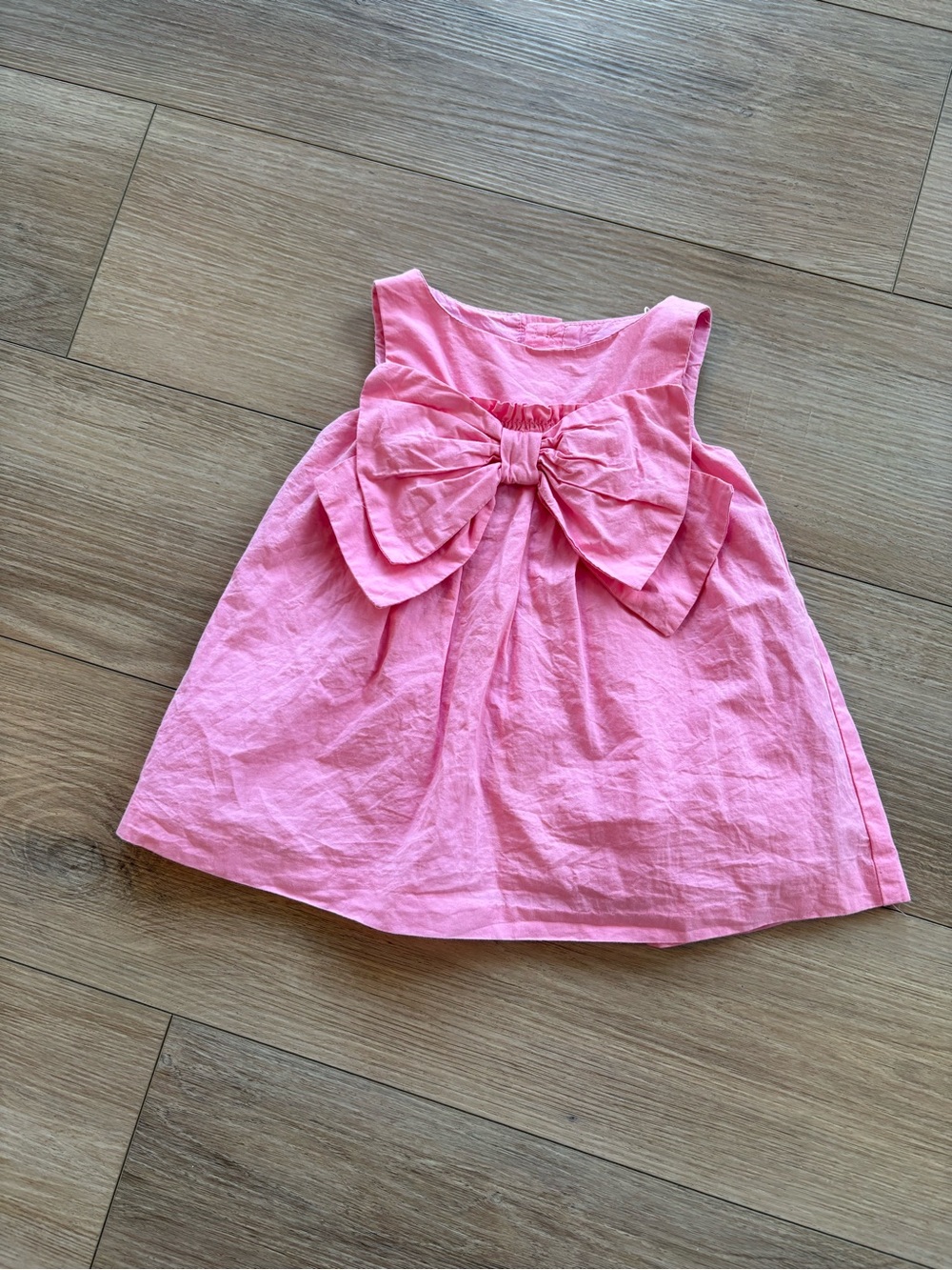 Zara Pink Sleeveless Dress with Front Bow